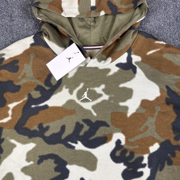 Nike Air Jordan MVP Camo Pullover Hoodie Men’s Size XXL Fleece FV7434-380 NWT - Picture 4 of 9